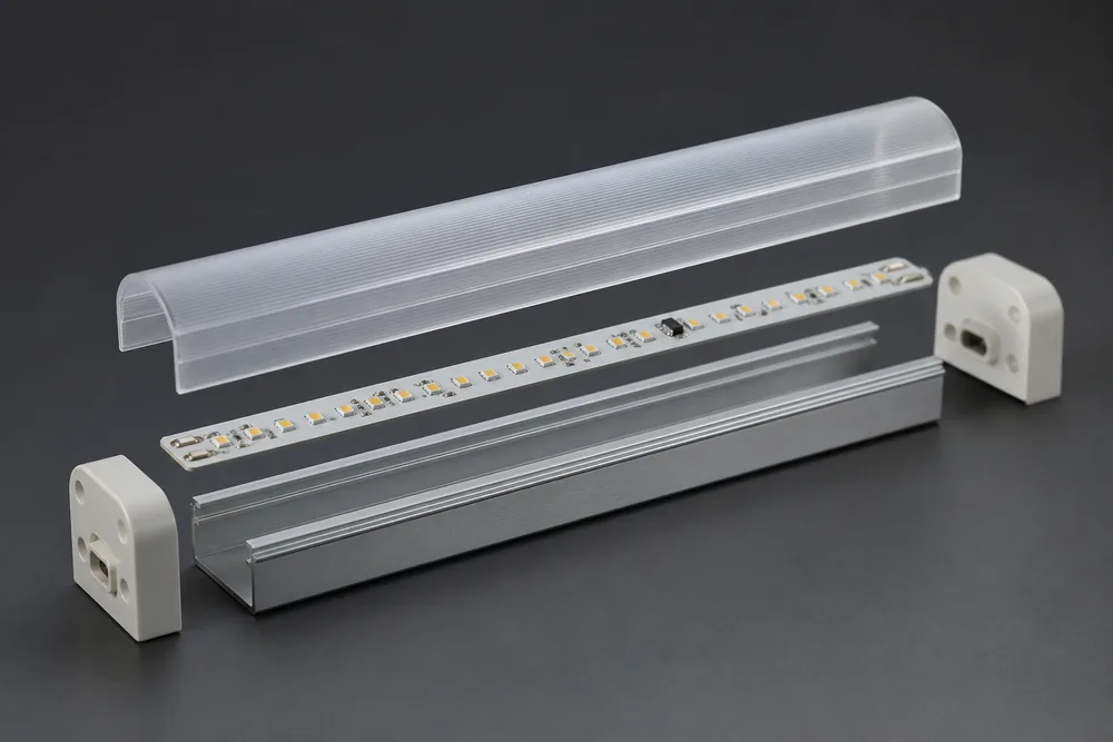 Куќиште од цевки со LED T10 со капак за компјутер и алуминиумска основа 6063 за склопување на OEM осветлување во 2026 година